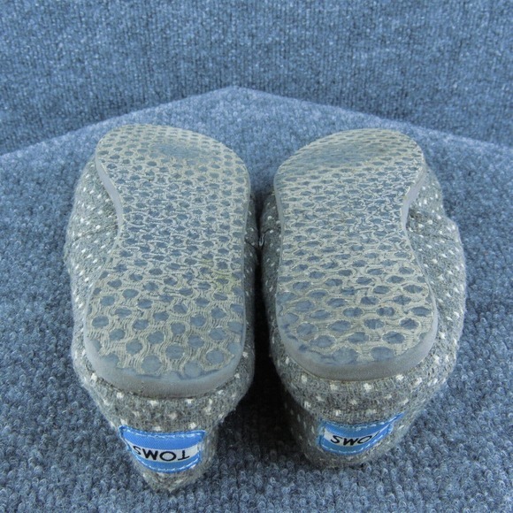 TOMS Women Slip-On Shoes Gray Fabric Slip On Size 7 Medium - Picture 6 of 7
